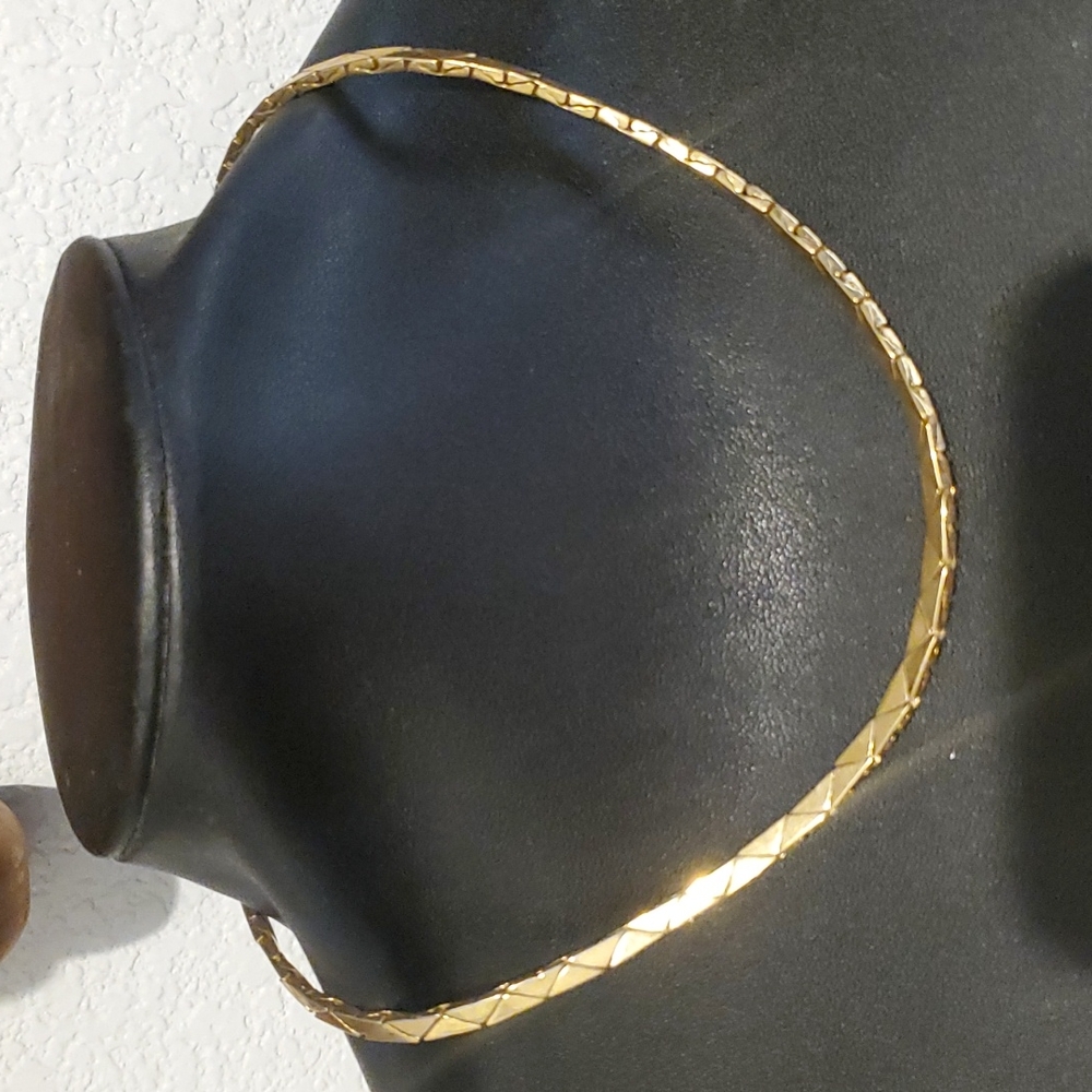 Monet Gold tone Choker Necklace